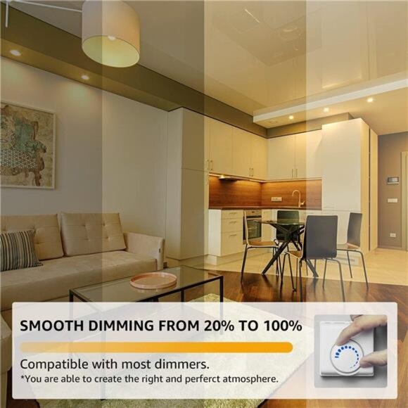 G25 Globe Light Bulbs Dimmable, E26 Base [60W Equivalent], 2700K Soft White - Picture 6 of 7